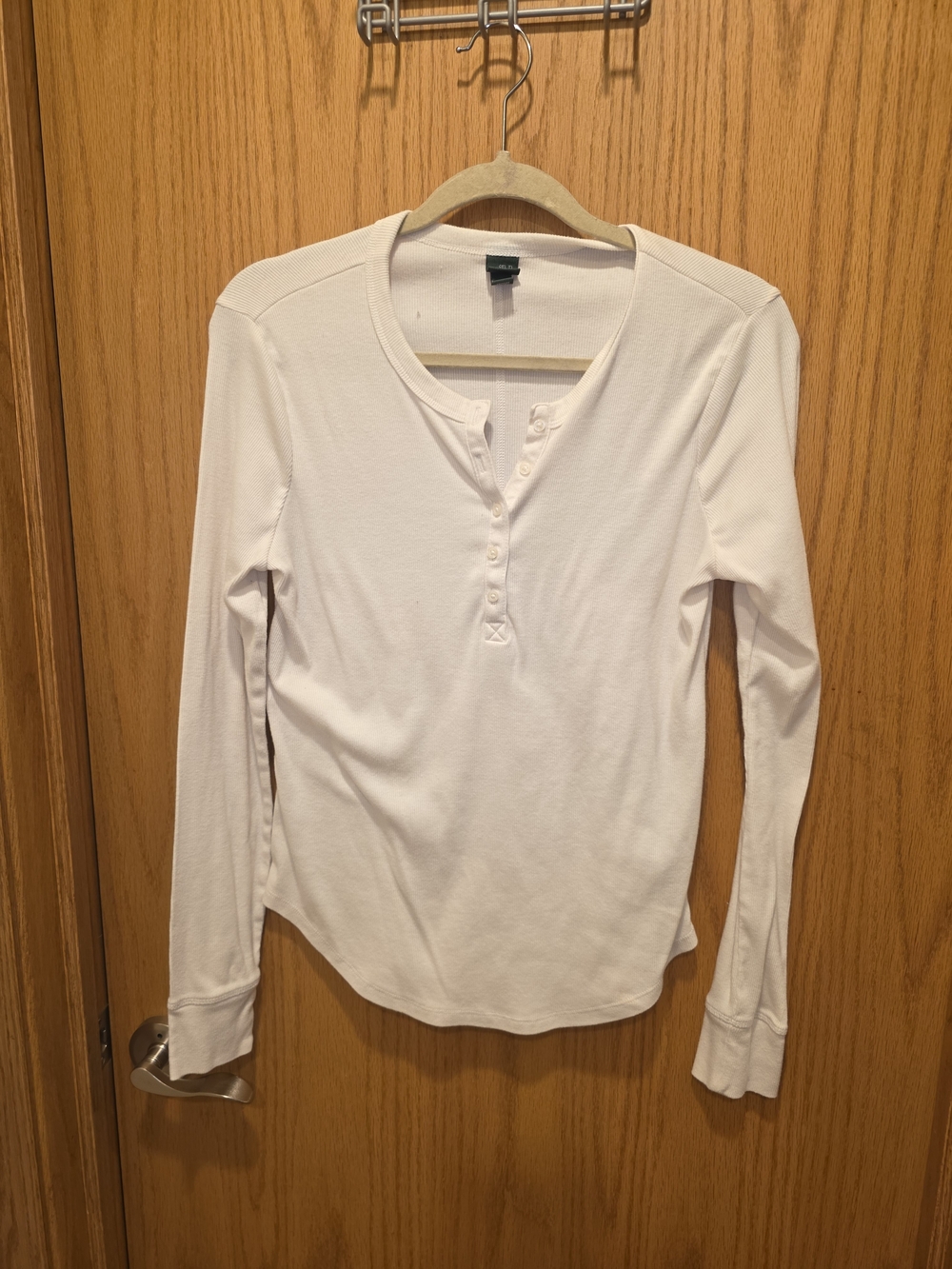wild fable White Long-Sleeve Henley Top
